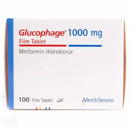 Buy Glucophage (Metformin) Merck 1000mg, 100tab (INT) Online